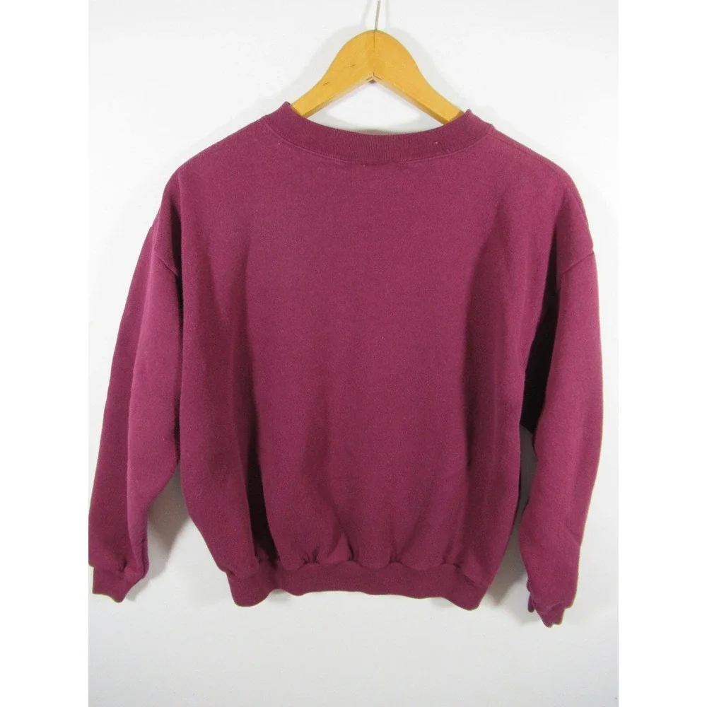 Vintage 90s Mickey Mouse and Pals Sweatshirt Women Medium Purple Pullover Tultex - Picture 4 of 4